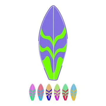Board surfboard vector cartoon graphic Stock Illustration