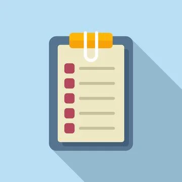 Board task schedule icon flat vector. Person event イラスト素材