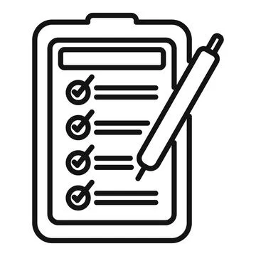 Board task schedule icon outline vector. Person event 스톡 일러스트