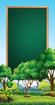 Board template with park in background Stock-Illustration