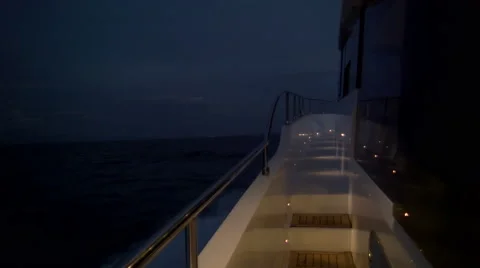 On board view of boat navigating on choppy sea Stock Footage 67570165
