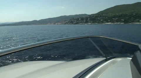 On board view of boat navigating  Stock Footage 43119192
