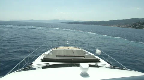 On board view of boat navigating  Stock Footage 43119199