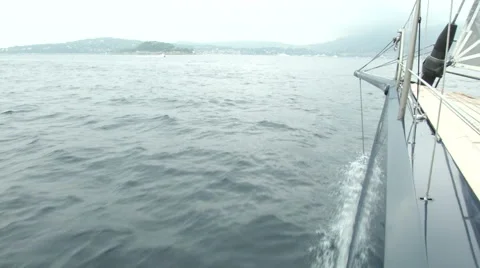 On board view from a sailing boat  Stock Footage 43322374