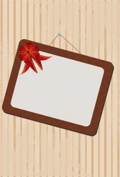 Board on wall Stock Illustration