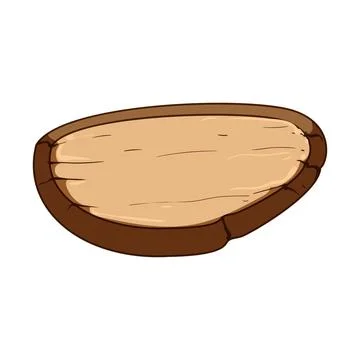 Board wooden button cartoon vector illustration Stock Illustration