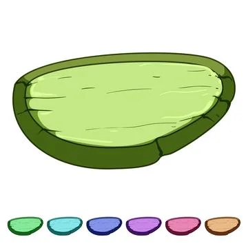 Board wooden button cartoon vector graphic Stock Illustration