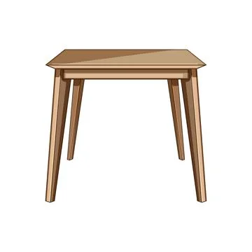 Board wooden table cartoon vector illustration Ilustración de archivo