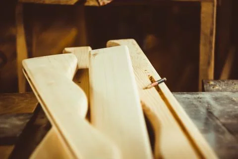 Board in the workshop Stock Photos