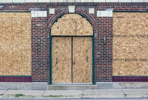 Boarded up building Stock Photos