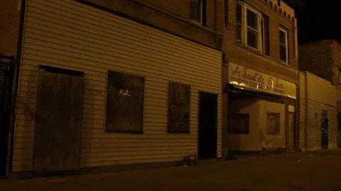 Boarded Up Buildings Stock Footage 79019371