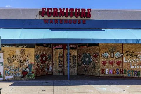 Boarded up store front Stock Photos