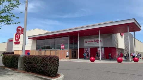 Boarded up windows at Target. during social unrest in America. Video stock 132084323