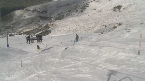 Boarders from above Stock Footage 986040