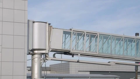 Boarding Bridge To Airplane Stock Footage 116529870