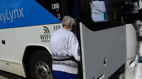 Boarding a Coach Stock Footage 90053499