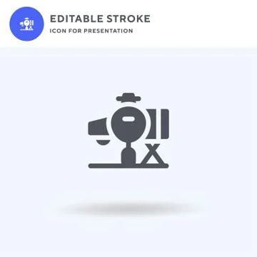 Boarding icon vector, filled flat sign, solid pictogram isolated on white, lo Stock Illustration