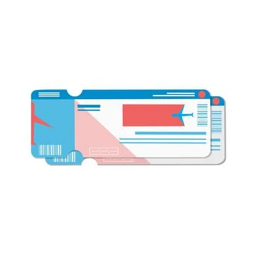 Boarding pass flat icon. isolated illustration. Stock Illustration
