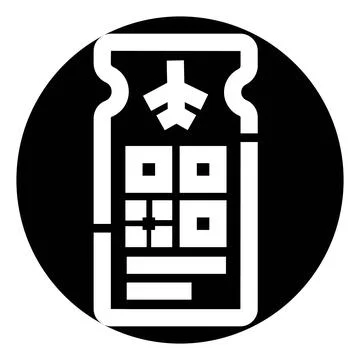 Boarding pass icon for booking flight travel Stock-Illustration