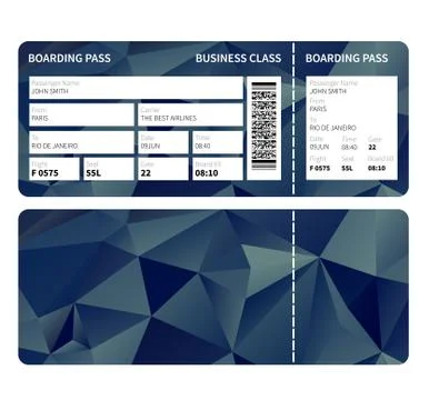 Boarding pass Stock Illustration