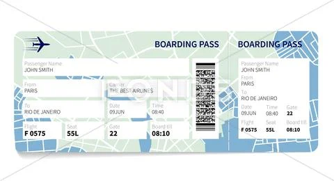 Boarding pass Stock Illustration