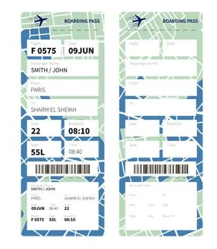 Boarding pass Stock Illustration