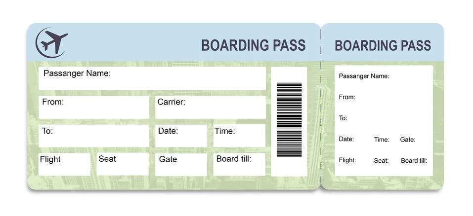 Boarding pass Stock Illustration