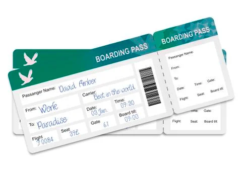 Boarding pass Stock Illustration