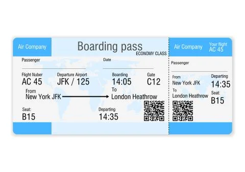 Boarding pass Stock Illustration