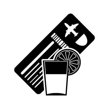 Boarding pass or ticket icon Stock-Illustration