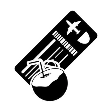 Boarding pass or ticket icon Stock-Illustration