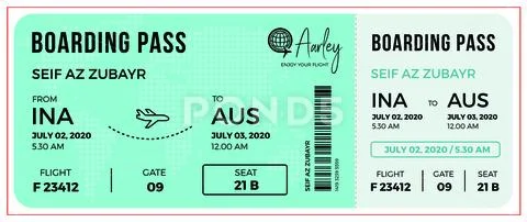 Boarding Pass Template 2025 PSD Template