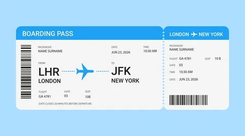 Boarding Pass Template イラスト素材