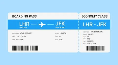 Boarding Pass Template Stock Illustration