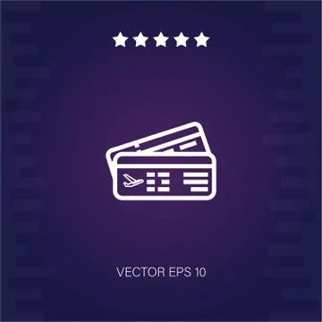Boarding pass vector icon Stock Illustration