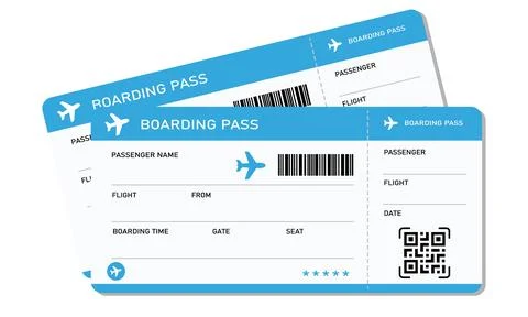 Boarding pass vector illustration. Air plane tickets template. Airline flig.. Stock Illustration