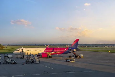 Boarding on plane Stock Photos