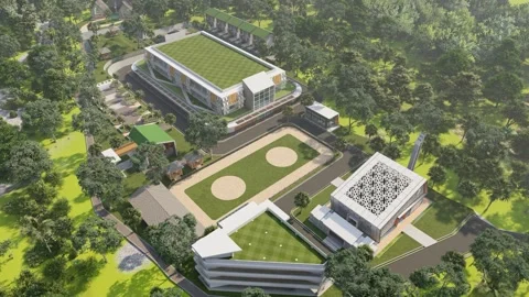 Boarding School Area Site Plan Design 動画素材 235919040