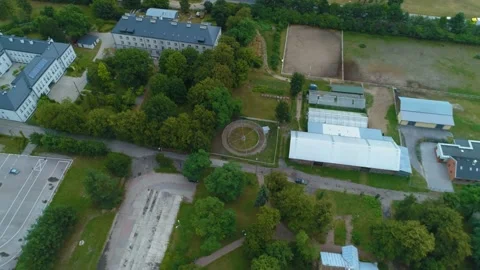 Boarding School Complex In Piaseczno Internat Aerial View Poland Vídeos de archivo 236515633