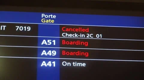 Boarding sign Video stock 12624160