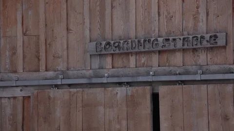 Boarding Stable CU Stock Footage 71151296