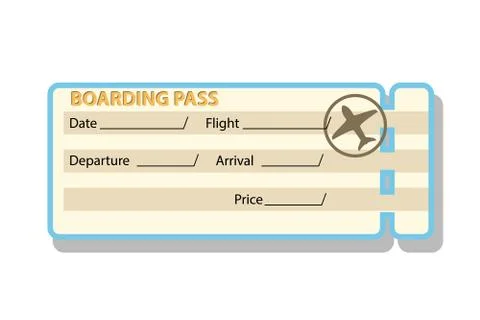 Boarding ticket Stock Illustration