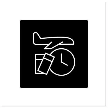 Boarding time glyph icon Illustrazione stock