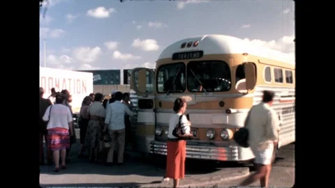 Boarding the Tourist Bus Stock Footage 276290282