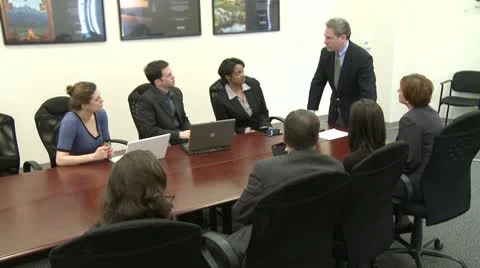 Boardroom meeting (2 of 7) Stock Footage