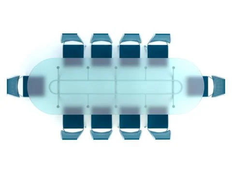 Boardroom with table and chairs Stock Illustration