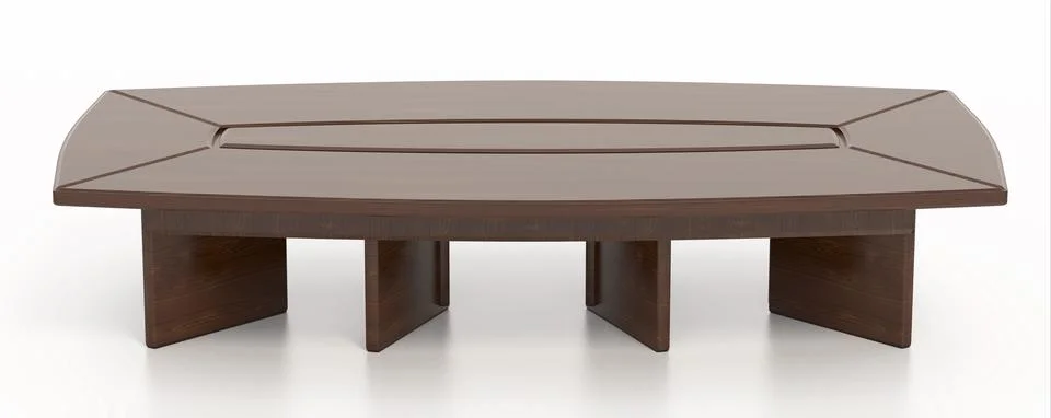 Boardroom table isolated on white background. 3D illustration Stock Illustration