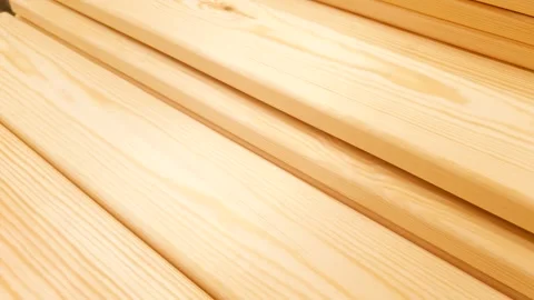 Boards. Dried lumber, boards processed for carpentry. Stock Footage 318464306