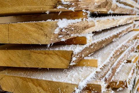 Boards in the snow Stock Photos