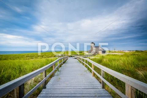 Boardwalk And The Old Harbor U.s. Life Saving Station, At Race Point, In The